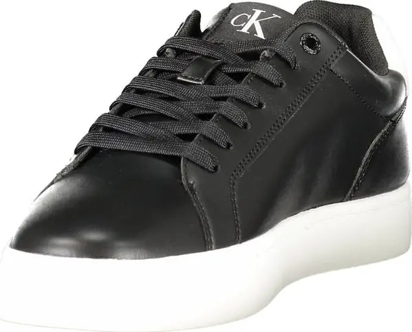 Calvin Klein  Black Leather Men Sneaker