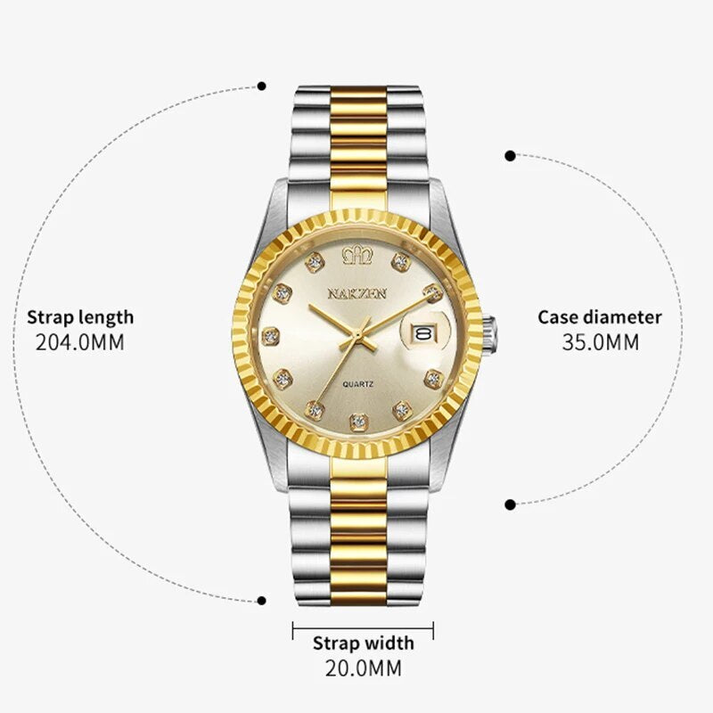 2020 Top Brand NAKZEN Luxury Men's Watch 30m Waterproof Date Clock Male Sports Watches Men Quartz Wrist Watch Relogio Masculino