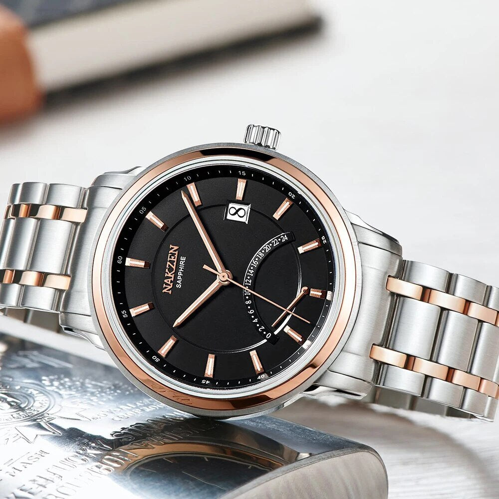 NAKZEN Luxury Brand Chronograph Men Sports Watches Man Quartz Wristwatch Male Calendar Waterproof Watch Clock Relogio Masculino